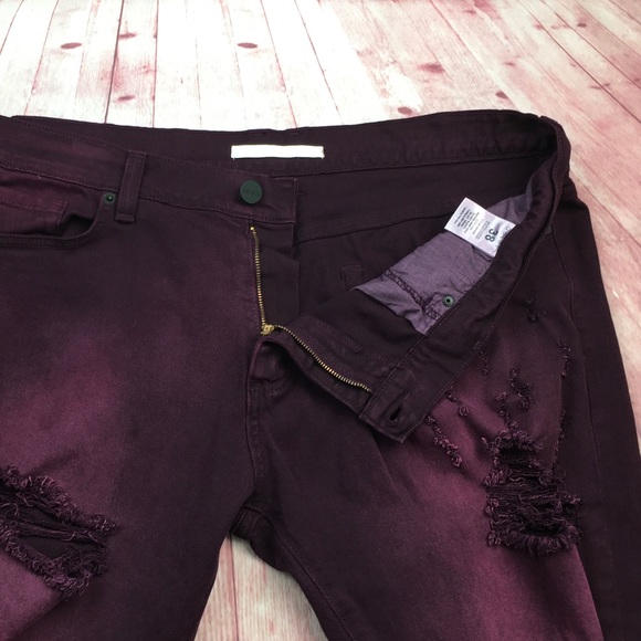 ➡️GOLDEN Distressed Slim Straight in Purple Size 38x33” - Picture 6 of 16